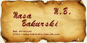 Maša Bakurski vizit kartica